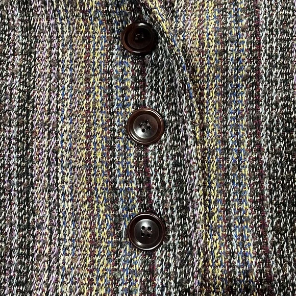 Ladies blazer purplish black brown knit-S - Picture 6 of 9